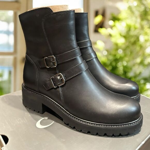 NEW 🔥 LA CANADIENNE Waterproof Booties Biker Moto Boot Black Leather Size 8 - Picture 14 of 16
